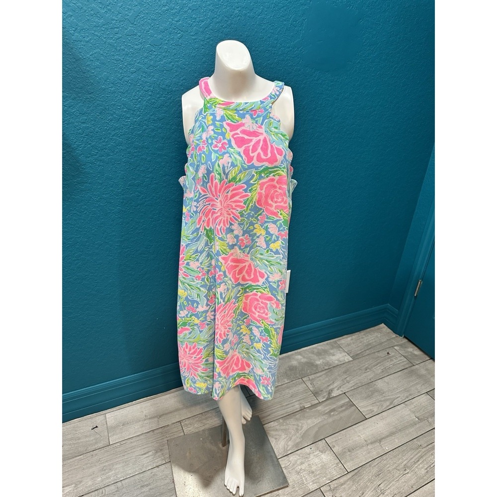 Lilly Pulitzer Tabby Shift Dress‎ Zanzibar Blue Bunny Business S